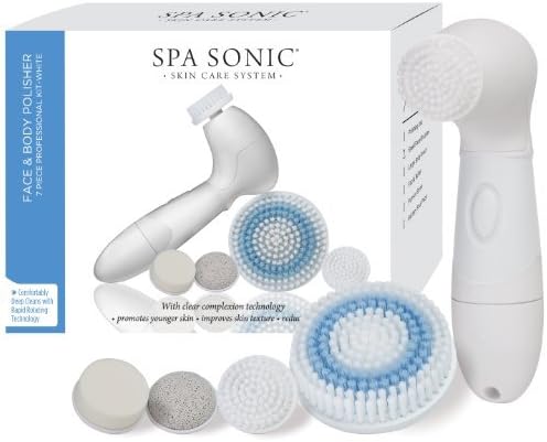 Spa Sonic Face and Body Polisher Skin Care System 7 piece by EpiCare Ltd