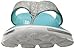 Skechers Women's Go Walk 3 Pizzaz Flip Flop, Gray/Aqua, 8 M US