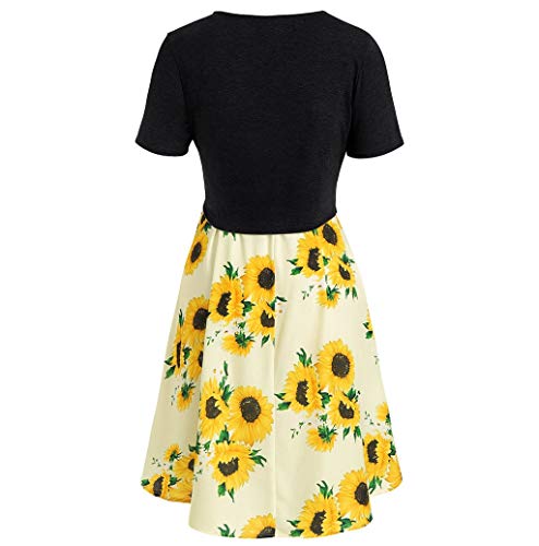 1 Photno+Fashion+Bandage+Sunflower+Dress