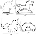Unicorn Cookie Cutter Set by GONOMI, Food Graded Stainless Steel, Unicorn, Unicorn Head, Rainbow, Cute Baby Unicorn for Unicorn Party - 4 Pieces