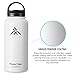 32 oz Stainless Steel Water Bottle, Fnova Flask Insulated Double Walled Vacuum Thermos, Wide Mouth bouns Protective Pouch/Carry Cover and Coffee Lid, BPA-Free, Cold 24 Hrs / Hot 12 Hrs (32oz White)