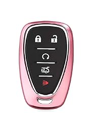 Royalfox (TM Soft Smart Remote Key 2 3 4 5 Botones Case Cover Fob para 2016 2017 2018 Chevrolet Malibu Camaro Cruze Traverse Spark Sonic Volt Bolt