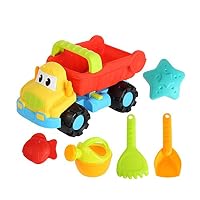 AODLK Summer 6pcs Set Baby Kids Beach Sand Play Toys Bucket Shovel Pretended Play Toys Outdoor Beach Toys for Children Great Beach Toys for Boys Girls