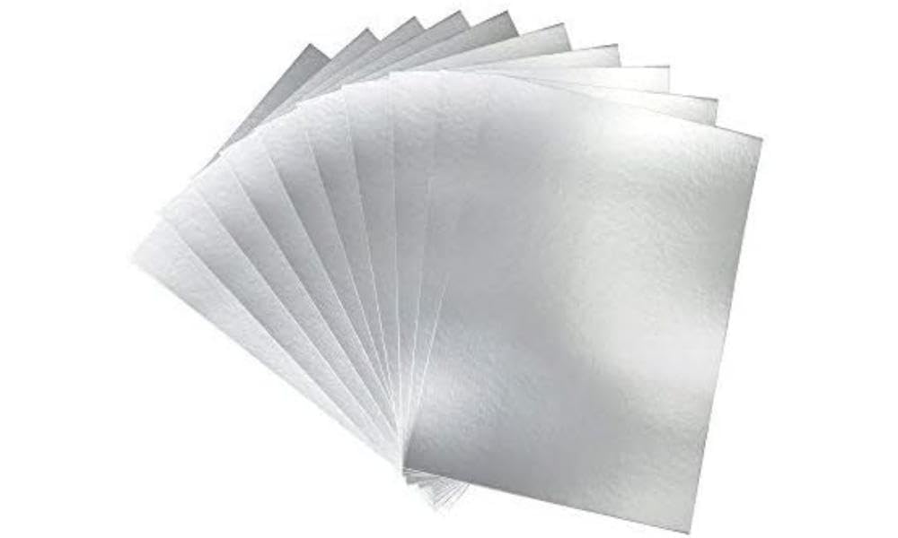 Creativity Inspired Basic Silver A4 170gsm Card Pack, 50 Sheets One-Sided for Crafting, Children Art Activities & Scrapbooking, Ideal for Hobbyists and Professional Crafters, Adults & Kids