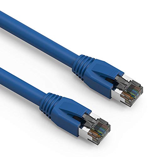 Nippon Labs Cat8 Ethernet Cable 5 ft. Blue - 2GHz, 40G, 24AWG, S/FTP - Shielded…