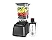 Blendtec Designer 725 Blender - WildSide+ Jar (90 oz) and Twister Jar (37 oz) BUNDLE - Professional-Grade Power - Self-Cleaning - 6 Pre-Programmed Cycles - 100-Speeds - Gunmetal/Black