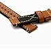 ZLIMSN Thick Genuine Leather Brown Black Watch Band Strap Stainless Steel Buckle 20 mm 22mm 24mm 26mm