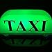 IZTOSS 12v White Taxi Cab Top Waterproof Green led Lamp Magnetic Car Vehicle Indicator Lights with 3m Cigarette Lighter Power Cords