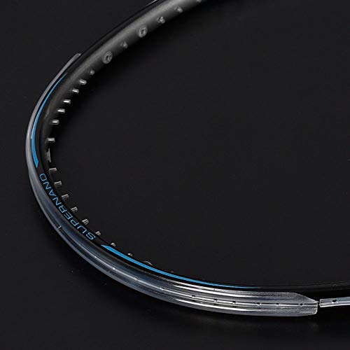 WHIZZ Graphite Badminton Racket Set, Upgraded Version with Grommet Strip (Sword Black+White)