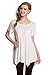 LARACE Womens Swing Tunic Tops Loose Fit Comfy Flattering T Shirt (2X, Beige)