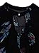 WLLW Women Casual See Through Floral Print Long Sleeve Chiffon Shirt Blouse Tops