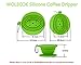 Wolecok Collapsible Pour Over Coffee Dripper,Silicone Reusable Cone Filter Holder for Camping Backpacking- For Home, Camping, Travel, Office（Coffee)