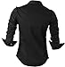 jeansian Men's Slim Fit Long Sleeves Casual Shirts 2028 Black M