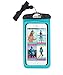 Waterproof Phone Case for Swimming iPhone 13 Pro Max Samsung 20+ and All Large Phones 4 x 7.2cm. Waterproof Pouch for Phone Keys Money Holder Passport Travel Dry Bag. IPX8. 10m Under Water. Blue