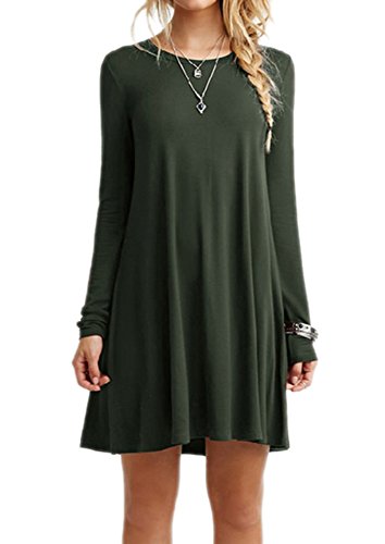 slim fit dress slacks 2-Way Short Sleeve Shirt Dress in Army Green // PerfectDD Army Green / Xs main image 1