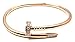 VossWang Women's Stainless Steel Nail Style Love Bangle Bracelet