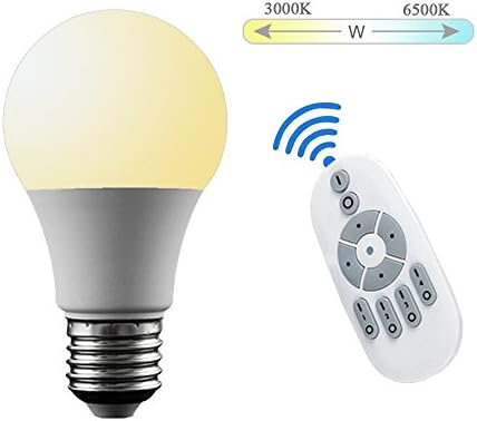 MADKING 6W Smart LED Dimmable Bulb E26/ E27 Tunable Between Warm White and Daylight (3000K-6500K) with Remote Controller
