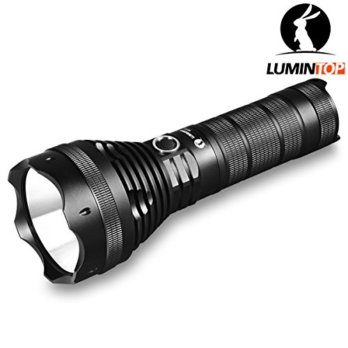 LUMINTOP SD75 USB Rechargeable Flashlight 4000 Lumens with Power Bank Function:Cree XHP70 LED Large Searchlight with Strobe, Most Powerful Long Range 652m, Waterproof IPX-8 (Without Battery)