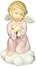 Cosmos 10423 Fine Porcelain Kneeling Angel Figurine, 4-1/4-Inch , Pink