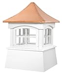 Good Directions Windsor Vinyl Cupola with Copper Roof, 36" x 52"