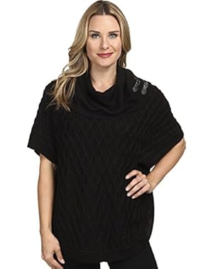 Women's Knit Cape with Buckle