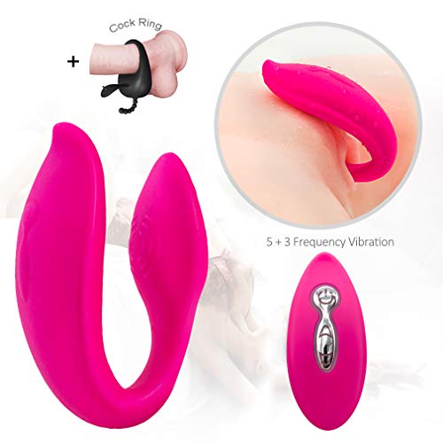Wireless Remote U Shape Couple Love Stimulation Vibrating Toy with Strong Patterns Handsfree USB Waterproof Wand for Sore Back Foot Neck Leg Waterproof