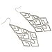 D EXCEED Women's Chandelier Drop Earrings Gift Wrapped Fashion Gold Cutout Tiered Dangle Drop Earrings Silver