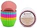 Gifbera Large Reusable Silicone Cupcake Baking Cups Jumbo Muffin Molds, 6 Colors, Pack of 12
