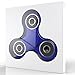 Fidget Spinner Ceramic Bearing - 2 minute spin! - Prime Shipping! Blue Spinner w/ Black - Quieter & Longer Lasting than Other Hand Toy Tri Figit Spinners, Stress Reducer Figets Finger Toys