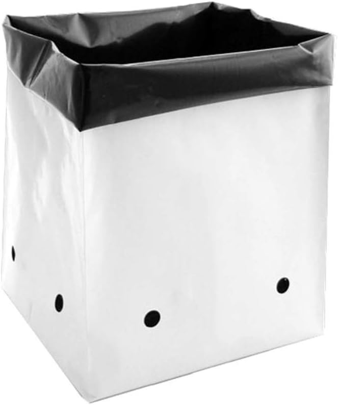 Hydro CrunchD94002116-25PC 7 Gal. B&W Pe Grow Bag Set (25 Pack), Black/White