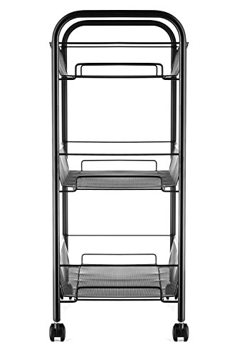 image for YIMU 3 Tier Mesh Wire Rolling File Cart Multifunction Utility Cart Kit
