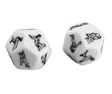 Laykor 12 Sided Erotic Lover Sex Dice for Party Game Adult Fun - 2 Pack