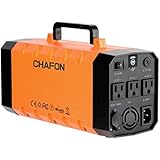 346WH Portable UPS Battery Backup Generator,Rechargeable Power Source Inverter with 110V/500W AC Outlet,12V Car,USB Output,Car Jump Starter for Camping -Orange
