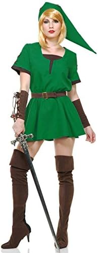 Elf Warrior Princess Costume Green (Adult S (5-7))