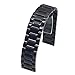 MOTONG Stainless Steel Watch Band Strap For MOTO 360 2nd Gen,Men's 46mm,Come with Quick Release 22mm(5H Black)
