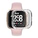 Kmasic Sport Band with Case Compatible Versa, Soft Silicone Strap Quick Release Replacement Wristband Versa Smart Fitness Watch Men Women