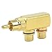 WMYCONGCONG 2 PCS RCA Splitter Adapter RCA Male to 2 Female Right Angle Splitter Plug Connector