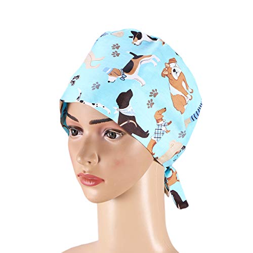 FENICAL Surgical hat Scrub Cap Unisex Adjustable Surgical hat