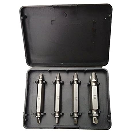 Generic 4PCS/Set Double Side Damaged Screw Extractor Drill Bits Out Remover Bolt Stud Tool