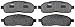 ACDelco Silver 14D1083MH (19285989) Semi-Metallic Front Disc Brake Pad Set with Hardware