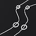 shevalues Silver Long Necklace Fashion Double Layered Sweater Necklace Hammered Loop Circle Long Necklace for Women