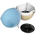 MyGift Hanging Planter Self-Watering Indoor Pots with Drainage Hole, 3 Pack Hanging Plant Container with Metal Chain (Blue/Yellow/White)