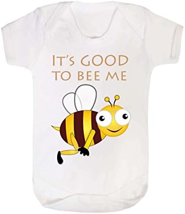 It's Good To Bee Me Baby Grow Bodysuit Vest Funny Humour Gift Cute - White - 0-3 Months