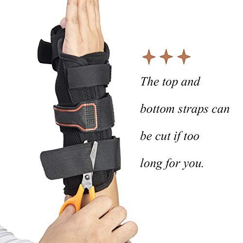 Thumb & Wrist Spica Splint, Adjustable Supportive Wrist Braces for Arthritis, Carpal Tunnel, Soft Tissue Injuries & Trigger Thumb Immobilizer Medium-Left