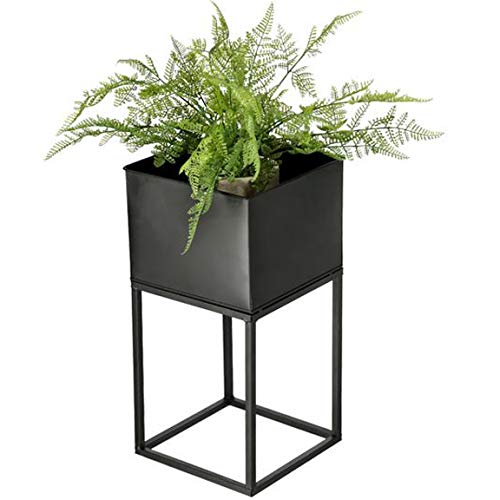 Bada Bing Blumenständer Pflanzgefäß Auf Ständer Ca. 40 x 20 x 20 cm Schwarz Eisen Pflanzkasten Blumenkasten 72