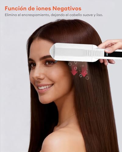 Planchas del Pelo Ceramic Crimp 3 in 1, Cerámica Anti-Estática, 6 Temperatura Ajustables 130-230 ℃, Calentamiento Instantáneo, Rizador Pelo Ondas Para Crear Volumen y Textura