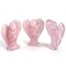 Jovivi 4pcs Pocket Guardian Angel Wings, Rose Quartz, Tiger Eye, Aventurine, Opalite, Rock Crystal Healing Angel Figurines 1.6 inch