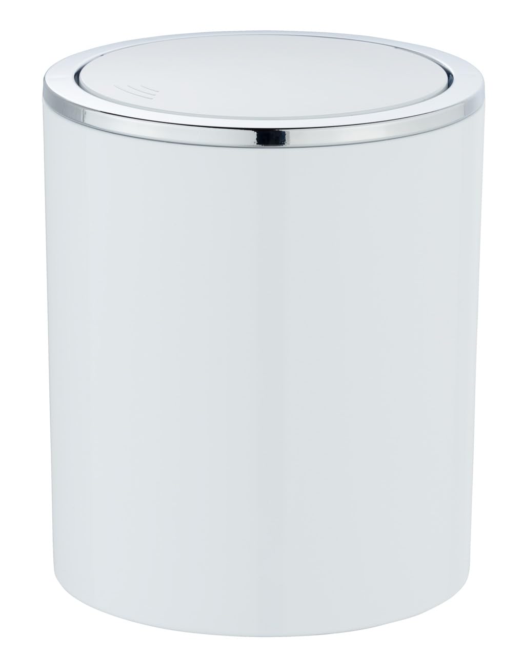 WENKO 2 Litre Swing Lid Waste Bin, Acrylonitrile butadiene styrene (ABS), White, Ø 14 x 16,8 cm