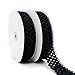 CT CRAFT LLC Black Elastic Crochet Headband Ribbon for Sewing Tutu Hair Stretchy Bows Accessories Waistband Baby Boy Girl 1-1/4 inch (30mm) x 5 Yards x 2 Rolls