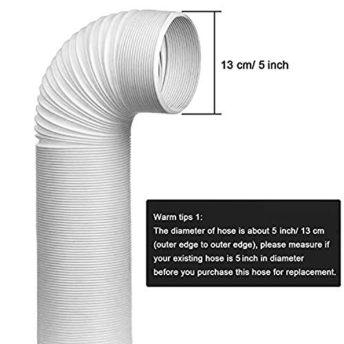 Hotop Portable Air Conditioner Exhaust Hose, Vent Hose with 5 Inch Diameter and Counterclockwise